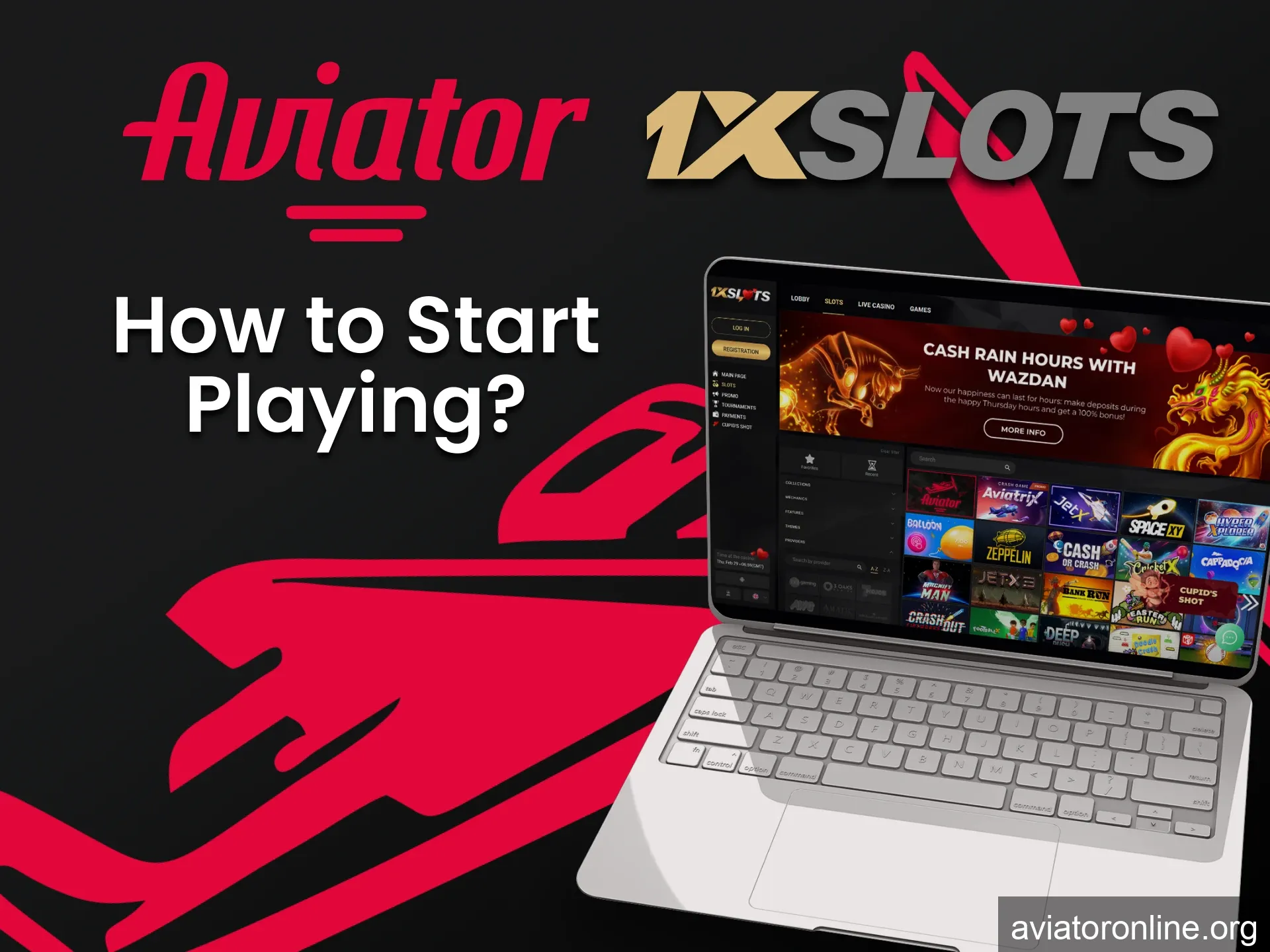 Choose an aviator at the casino from 1xslots.