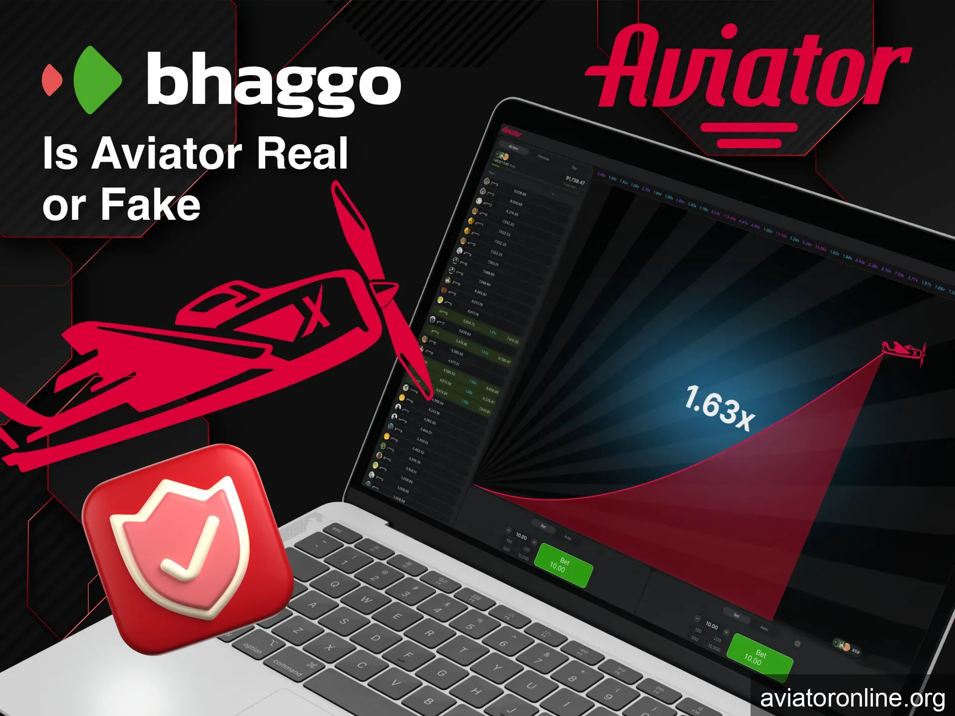 Play authentic Aviator crash game on Bhaggo with fair results.