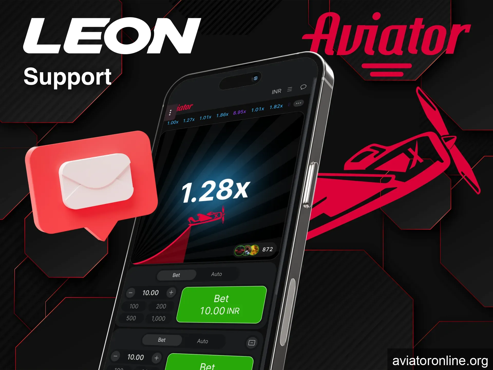 Contact Leon support 24/7 via chat or email.