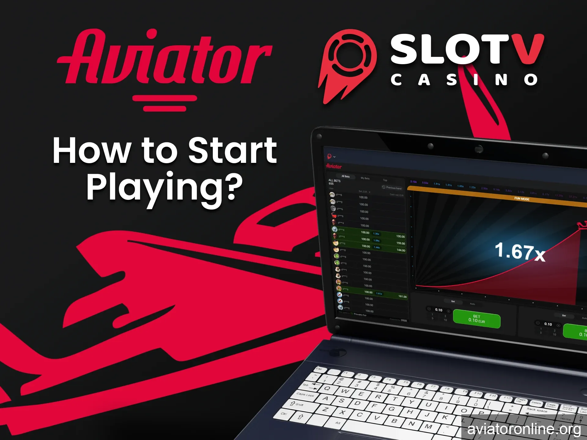 Go to the right section to play Aviator on SlotV.