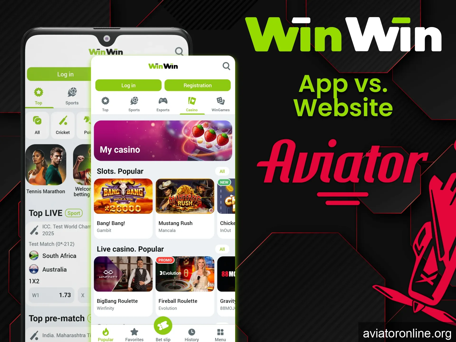 Choose a convenient way to play Aviator on WinWin.